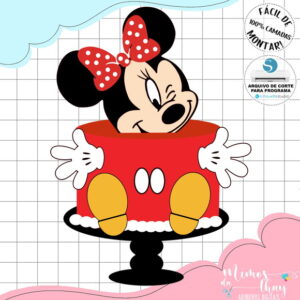 Arquivo Corte: Topo de Bolo Minnie 032