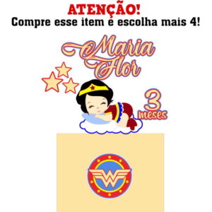 Arquivo Corte: Topo de Bolo Mulher Maravilha 001