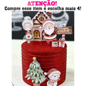 Arquivo Corte: Topo de Bolo Natal 014
