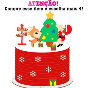 Arquivo Corte: Topo de Bolo Natal 016