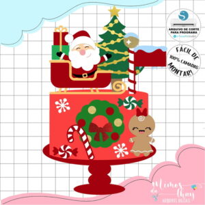 Arquivo Corte: Topo de Bolo Natal 147