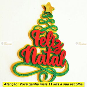 Arquivo Corte Topo de Bolo Natal Dxf e Svg #5633
