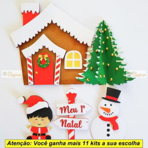 Arquivo Corte Topo de Bolo Natal Dxf e Svg #5666