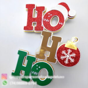 Arquivo Corte Topo de Bolo Natal Hohoho Camadas