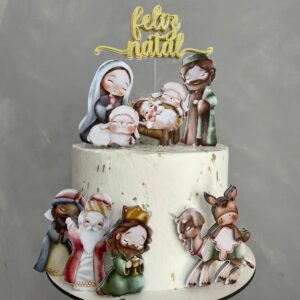 Arquivo Corte: Topo de Bolo Natal Maria e José 210