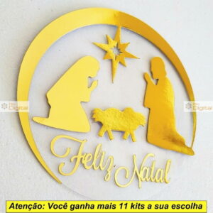 Arquivo Corte Topo de Bolo Natal Studio #5690