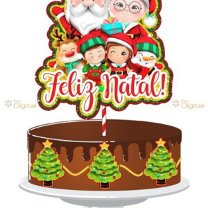 Arquivo Corte Topo de Bolo Natal Studio #5728