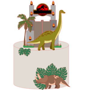 Arquivo Corte: Topo de Bolo Parque Dinossauro 010