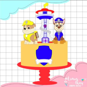 Arquivo Corte: Topo de Bolo Patrulha Canina 005