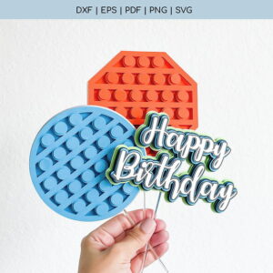 Arquivo Corte: Topo de Bolo Pop It 004