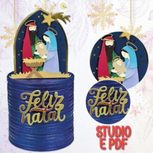 Arquivo Corte Topo de Bolo Presépio Natal Studio e pdf