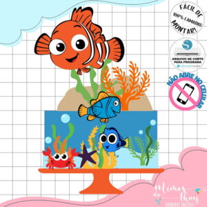 Arquivo Corte: Topo de Bolo Procurando Nemo 004
