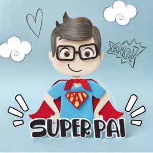 Arquivo Corte: Topo de Bolo Super Pai