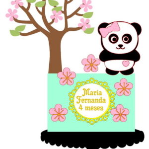 Arquivo Corte: Topo de Bolo Urso Panda 001