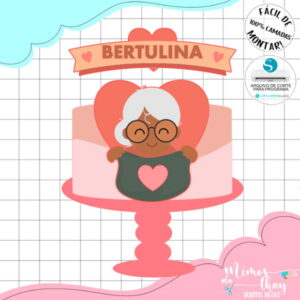 Arquivo Corte Topo de Bolo Vovó Cute Dia dos Avós 003