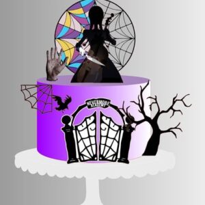 Arquivo Corte Topo de Bolo Wandinha Familia Addams 013
