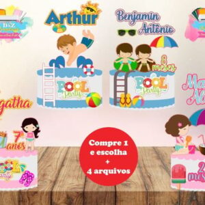 Arquivo Corte - Topo Pool Party (combo)-cod.1132