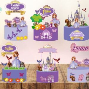 Arquivo Corte - Topo Princesa Sofia (Combo) -COD-375