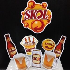 Arquivo D Corte Silhouette - Topo de Bolo Cerveja Skol 1