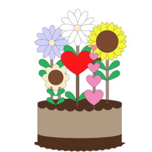Kit com 5 arquivos de corte 01-FLORES TOPO DE BOLO CAMADAS