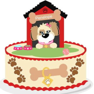 Kit com 5 arquivos de corte:02-CACHORRO TOPO (CAMADAS)