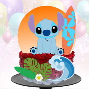 Kit com 5 arquivos de corte 03-LILO E STITCH TOPO DE BOLO