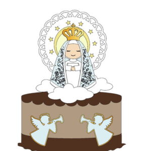 Kit com 5 arquivos de corte 03-NOSSA SENHORA TOPO CAMADAS