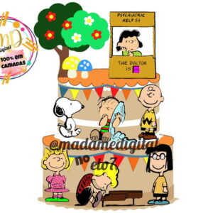 Kit com 5 arquivos de corte: 04-SNOOPY TOPO (CAMADAS)