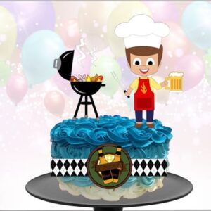 Kit com 5 arquivos de corte 05-CHURRASCO TOPO DE BOLO