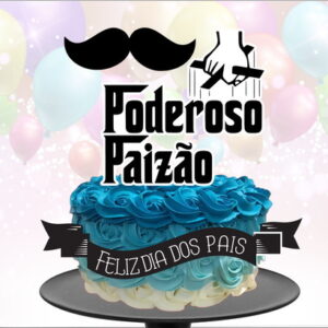 Kit com 5 arquivos de corte 05-PAI TOPO DE BOLO EM CAMADAS