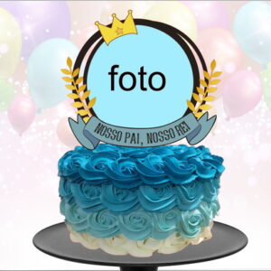 Kit com 5 arquivos de corte 07-PAI TOPO DE BOLO EM CAMADAS