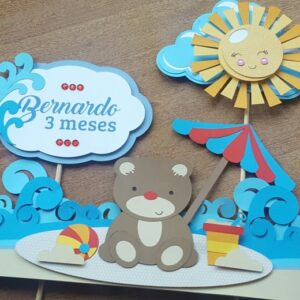 Kit com 5 arquivos de corte 08-PRAIA TOPO DE BOLO (CAMADAS)