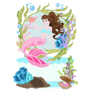 Kit com 5 arquivos de corte:13-SEREIA TOPO DE BOLO (camadas)