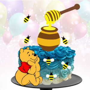 Kit com 5 arquivos de corte: 13-URSINHO POOH TOPO DE BOLO