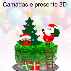Arquivo de corte: 136-NATAL TOPO DE BOLO EM CAMADAS