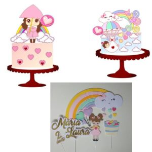 ARQUIVO DE CORTE 3 TOPOS DE BOLO CHUVA DE AMOR