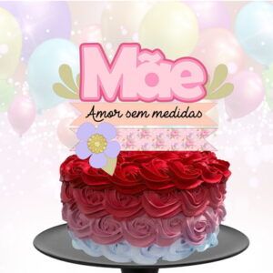 Kit com 5 arquivos de corte 33-MÃE TOPO DE BOLO EM CAMADAS