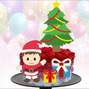 Kit com 5 arquivos de corte 43-NATAL TOPO DE BOLO CAMADAS
