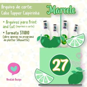Arquivo de Corte - Cake Topper Caipirinha