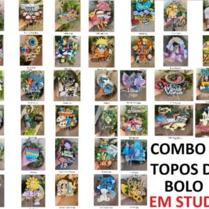 Arquivo de Corte Combo 80 Topos de Bolo ( Compre 1 Leve+10