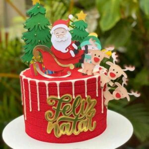 Arquivo de Corte: Topo de Bolo Feliz Natal