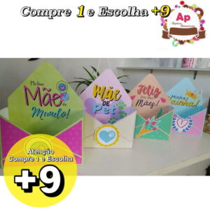 Arquivo de corte Dia Das Maes Caixa Envelope - Pdf e Png 033