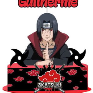 Arquivo de corte - Digital - Topo de bolo Akatsuki Naruto 03