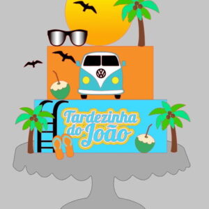 Arquivo de Corte em Camadas Topo Bolo Tardezinha