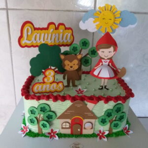 Arquivo De Corte Em Camadas Topo De Bolo Chapeuzinho Vermelh