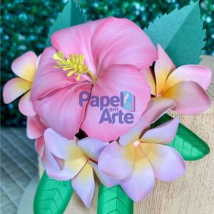 Arquivo de Corte Flores Realistas/ Hibisco e Pluméria