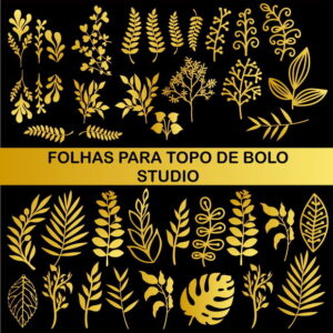 Arquivo de Corte Folhas Topo de Bolo Studio 164