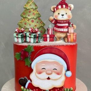Arquivo de Corte Kit Topo de Bolo Natal Aquarelado