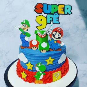 Kit c/5 arquivos de corte:06-SUPER MARIO TOPO DE BOLO CAMADA