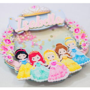 Arquivo de Corte Shaker Topo de Bolo Princesas Disney